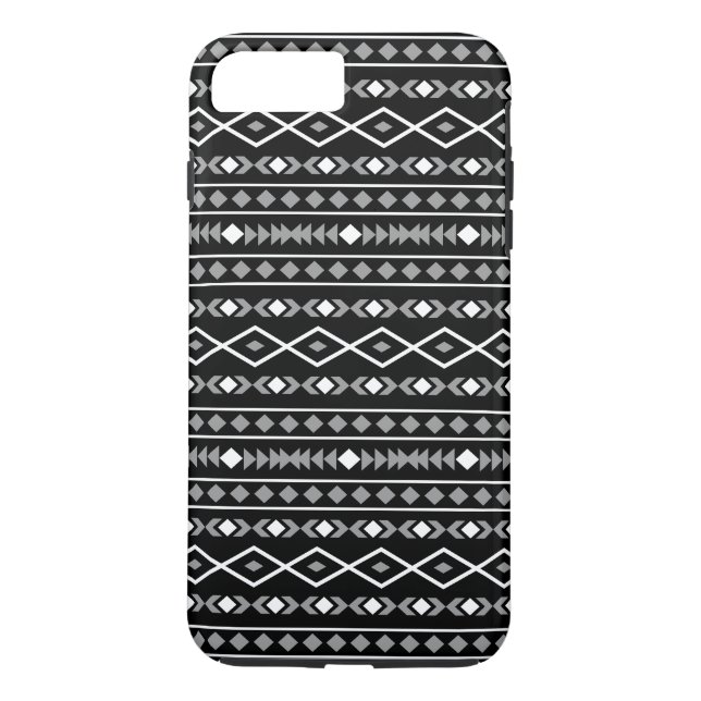 Funda De Case-Mate Para iPhone Modalidades aztecas Patrón Blanco gris (Reverso)