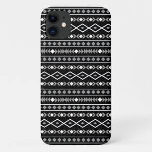 Funda Para iPhone 11 Modalidades aztecas Patrón negro gris blanco