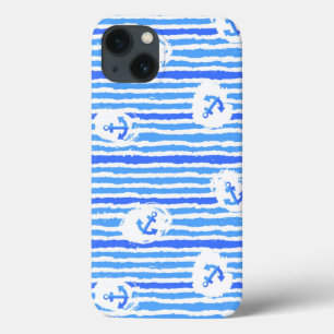 Funda Para iPhone 13 Modelo 1 del ancla de la acuarela