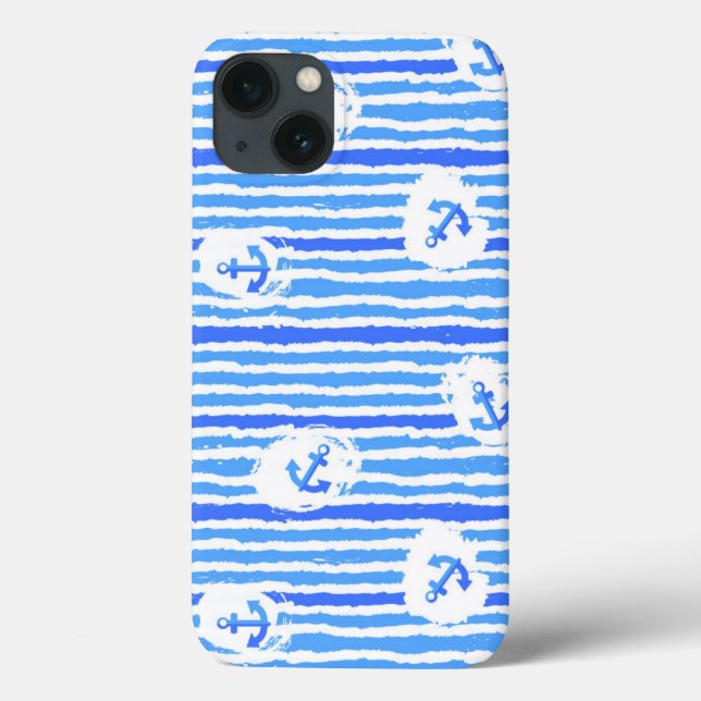 Funda De Case-Mate Para iPhone Modelo 1 del ancla de la acuarela (Reverso)