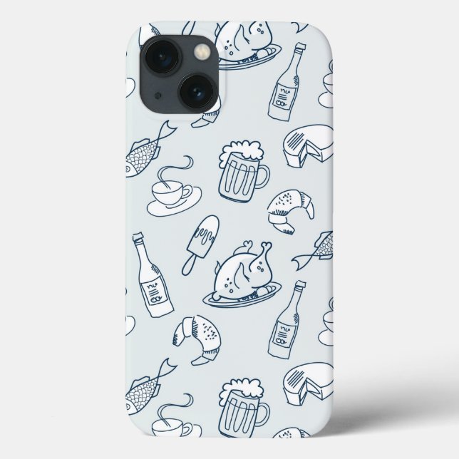 Funda De Case-Mate Para iPhone Modelo 2 de la comida (Reverso)