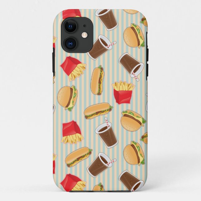 Funda De Case-Mate Para iPhone Modelo 2 de los alimentos de preparación rápida (Reverso)