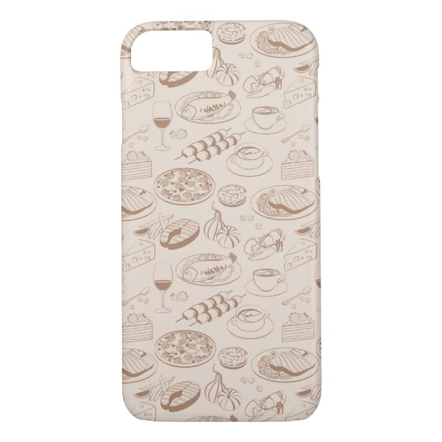Funda De Case-Mate Para iPhone Modelo 3 de la comida (Reverso)