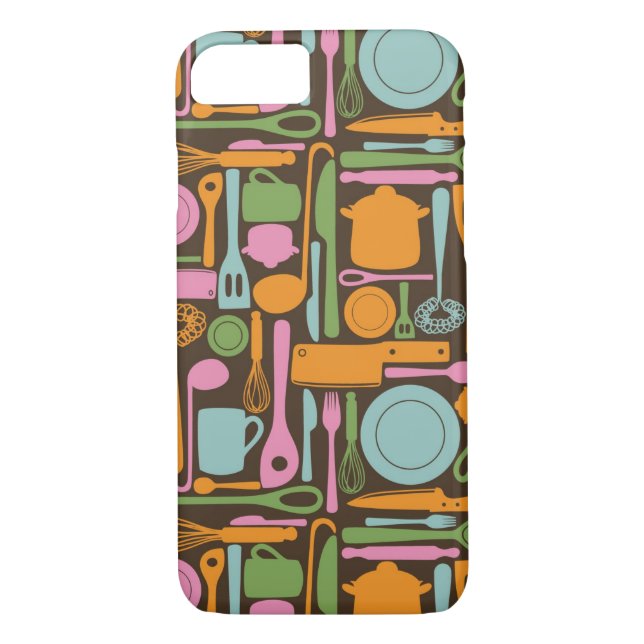 Funda De Case-Mate Para iPhone Modelo 3 de los utensilios de la cocina (Reverso)