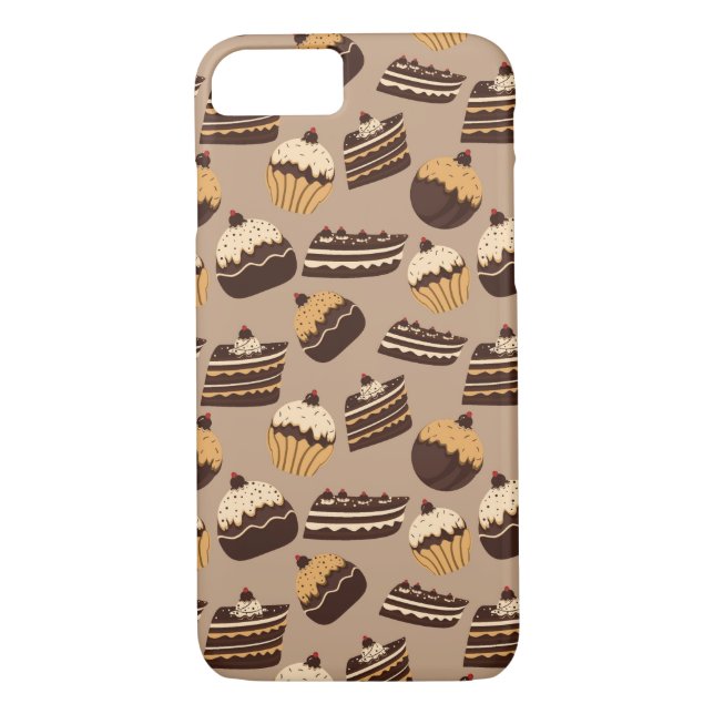 Funda De Case-Mate Para iPhone Modelo 3 del chocolate y de los pasteles (Reverso)