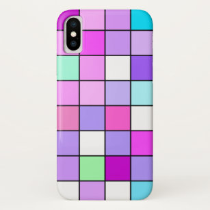 Funda Para iPhone XS Modelo a cuadros colorido