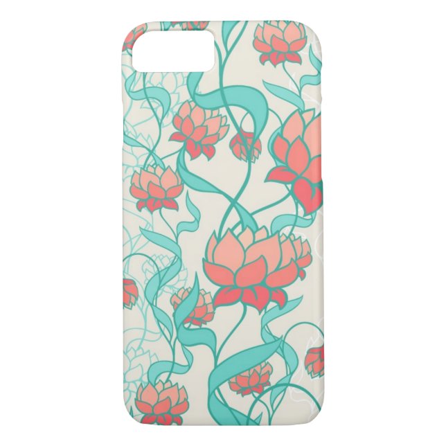 Funda De Case-Mate Para iPhone Modelo abstracto de Lotus (Reverso)
