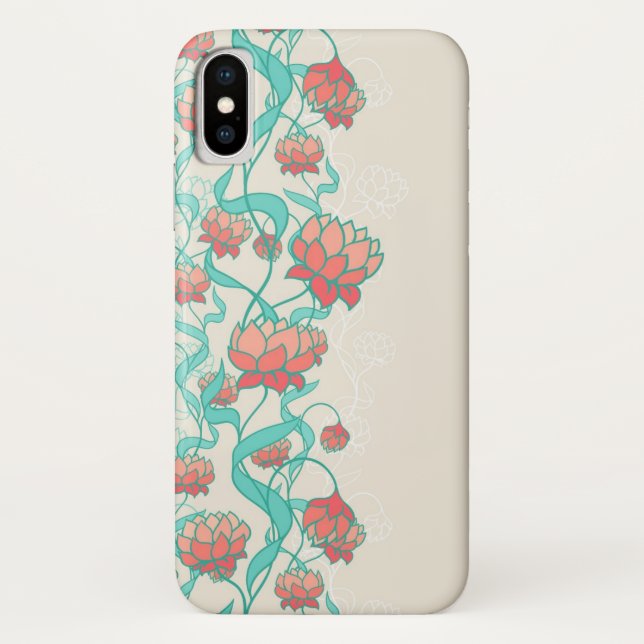 Funda De Case-Mate Para iPhone Modelo abstracto de Lotus (Reverso)