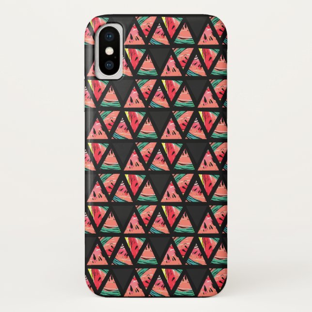 Funda De Case-Mate Para iPhone Modelo abstracto dibujado mano de la sandía (Reverso)
