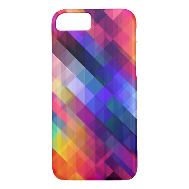 Funda De Case-Mate Para iPhone Modelo abstracto geométrico de los cuadrados (Reverso)