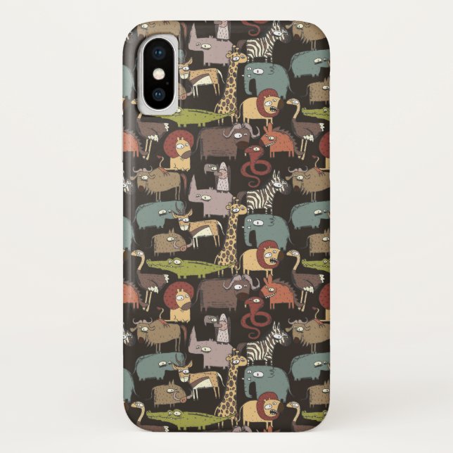 Funda De Case-Mate Para iPhone Modelo africano de los animales (Reverso)