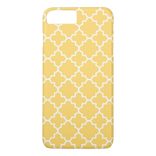 Funda De Case-Mate Para iPhone Modelo amarillo de Quatrefoil (Reverso)