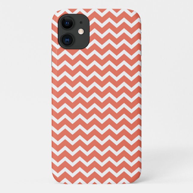 Funda De Case-Mate Para iPhone Modelo anaranjado de los galones del zigzag (Reverso)