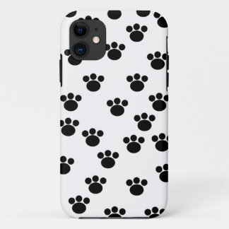 Funda Para iPhone 11 Modelo animal de la impresión de la pata. Blanco y