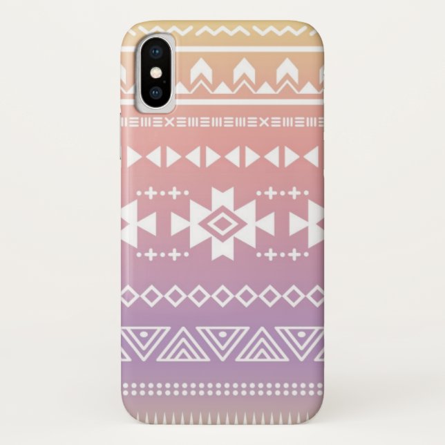 Funda De Case-Mate Para iPhone Modelo azteca tribal del ombre (Reverso)