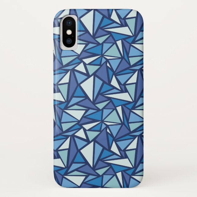 Funda De Case-Mate Para iPhone Modelo azul abstracto de Crsytal del hielo (Reverso)