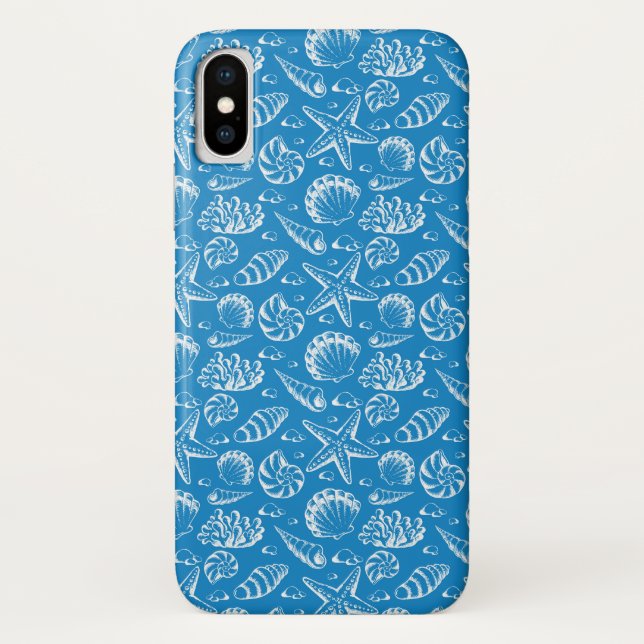 Funda De Case-Mate Para iPhone Modelo azul de la playa (Reverso)