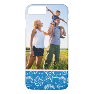 Funda Para iPhone 8 Plus/7 Plus Modelo azul de la playa de la foto de encargo
