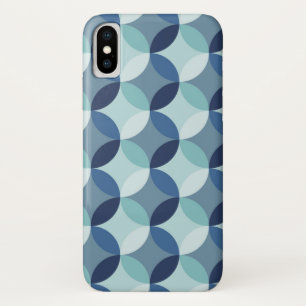 Funda Para iPhone X Modelo azul del círculo