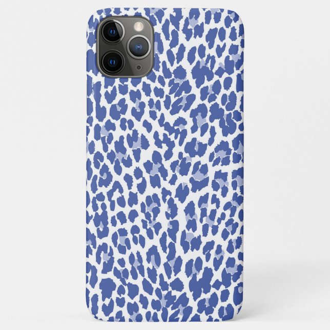 Funda De Case-Mate Para iPhone Modelo azul del leopardo (Reverso)