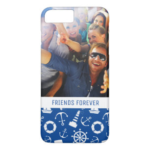 Funda Para iPhone 8 Plus/7 Plus Modelo azul el   del mar su foto y texto