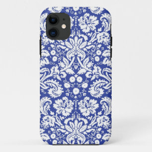 Funda Para iPhone 11 Modelo azul marino del damasco