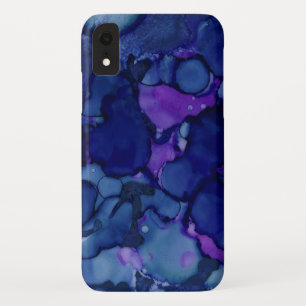 Funda Para iPhone XR Modelo azul y púrpura fresco del chapoteo de la