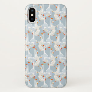 Funda Para iPhone X Modelo blanco de los gansos