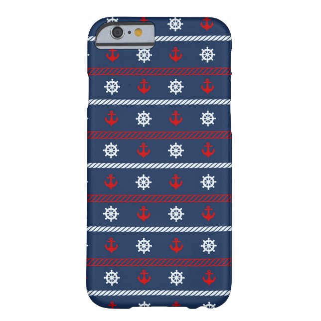 Funda De Case-Mate Para iPhone Modelo blanco y azul rojo del océano (Reverso)