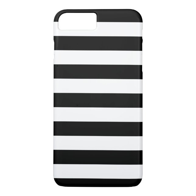 Funda De Case-Mate Para iPhone Modelo blanco y negro de las rayas (Reverso)