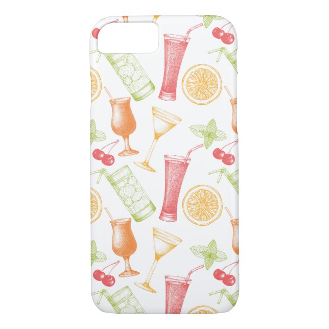 Funda De Case-Mate Para iPhone Modelo bosquejado del cóctel (Reverso)