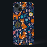 title_seo2 Modelo colorido de las flores y de los zorros<br><div class="desc">Ilustracion del estilo del dibujo animado de los pájaros lindos de las flores retras coloridas y de los zorros rojos en color de fondo azul marino que usted puede cambiar</div>