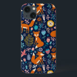 title_seo2 Modelo colorido de las flores y de los zorros<br><div class="desc">Ilustracion del estilo del dibujo animado de los pájaros lindos de las flores retras coloridas y de los zorros rojos en color de fondo azul marino que usted puede cambiar</div>