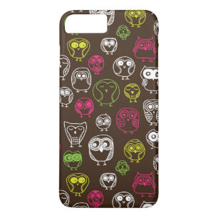Funda Para iPhone 8 Plus/7 Plus Modelo colorido del fondo del doodle del búho