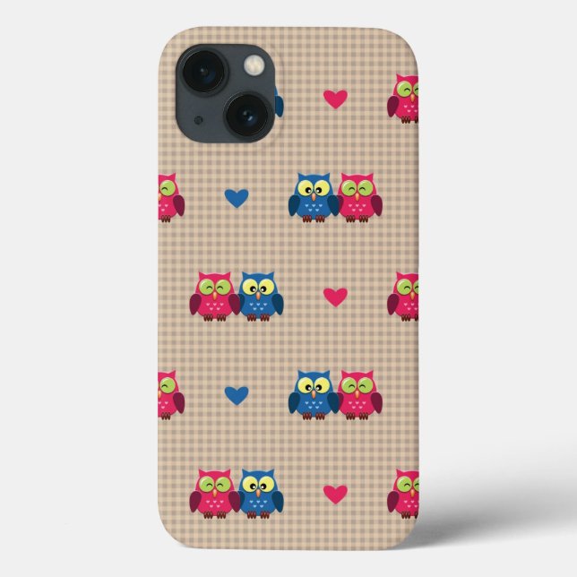 Funda De Case-Mate Para iPhone Modelo comprobado con los búhos del amor (Reverso)