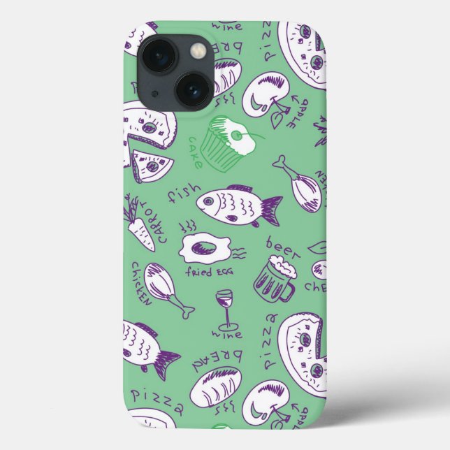 Funda De Case-Mate Para iPhone Modelo con la comida (Reverso)