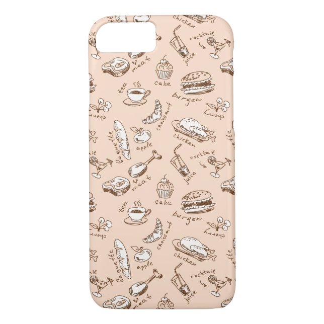 Funda De Case-Mate Para iPhone Modelo con la comida (Reverso)