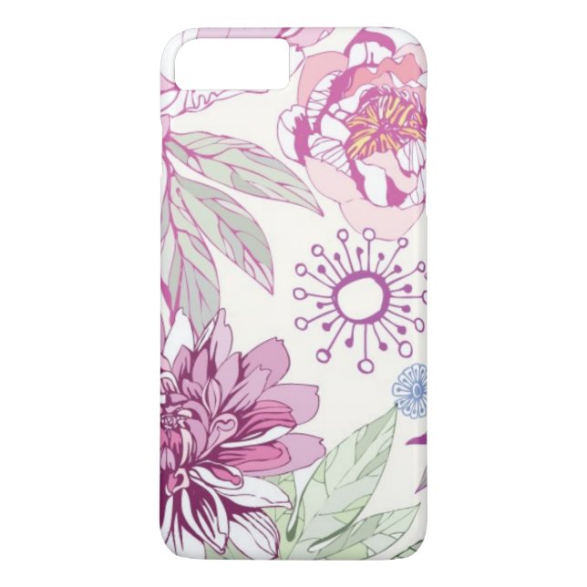 Funda De Case-Mate Para iPhone Modelo con las flores rosadas (Reverso)