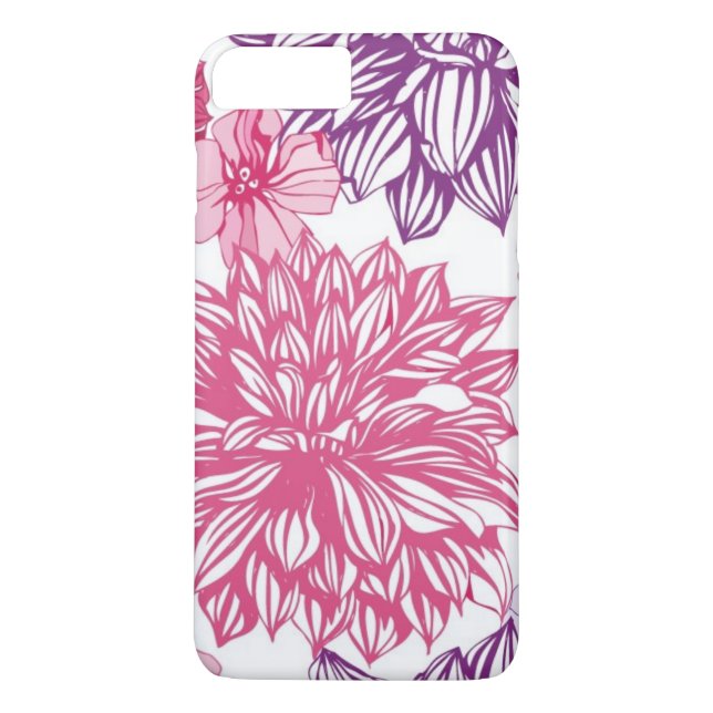 Funda De Case-Mate Para iPhone Modelo con los asteres y la dalia rosados (Reverso)