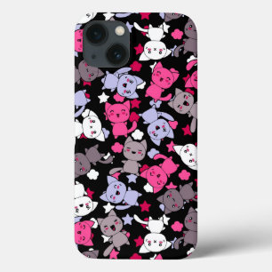 Funda Para iPhone 13 modelo con los gatos lindos 3 del doodle del