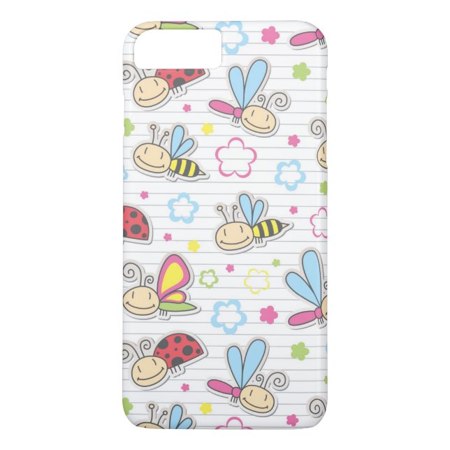 Funda De Case-Mate Para iPhone modelo con los insectos (Reverso)