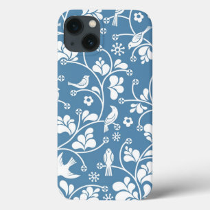 Funda Para iPhone 13 modelo con los pájaros y el ornamento de las