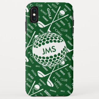 Funda Para iPhone XS Max Modelo con monograma para el golfista