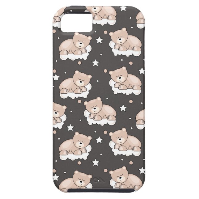Funda De Case-Mate Para iPhone modelo con pequeño dormir del oso (Atrás)