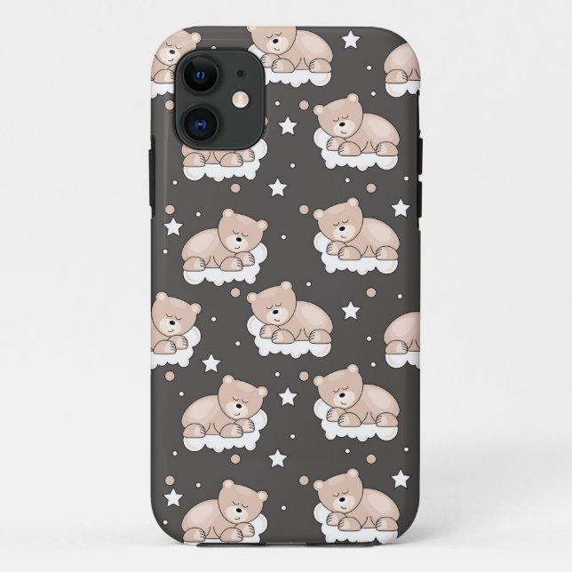 Funda De Case-Mate Para iPhone modelo con pequeño dormir del oso (Reverso)