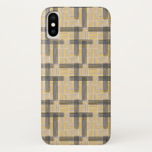 Funda Para iPhone X Modelo cruzado moderno de la raya de los mediados