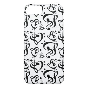 title_seo2 Modelo de Bass Treble Clef Hearf Music Notes