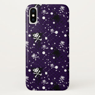 Funda Para iPhone X Modelo de Emo del color oscuro con la pintura