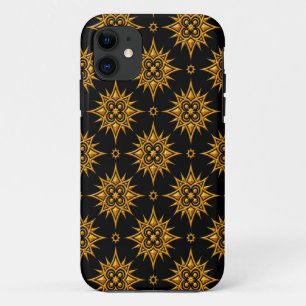 Funda Para iPhone 11 Modelo de estrella amarillo y negro