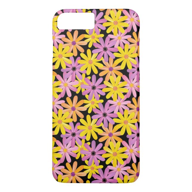 Funda De Case-Mate Para iPhone Modelo de flores del Gerbera, fondo (Reverso)